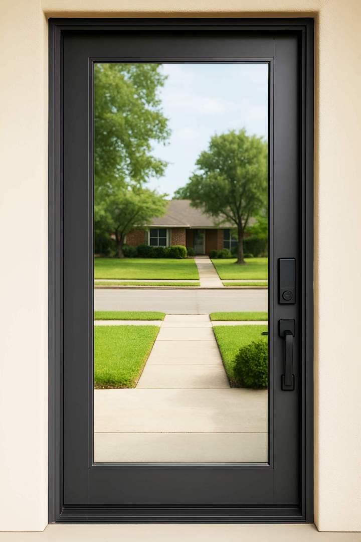 Installation porte vitrée Laval